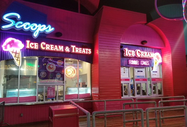Scoops Ice Cream and Treats at Pacific Park on the Santa Monica Pier in CA